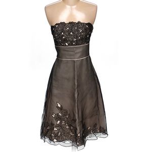 WHBM Chic Lace Strapless A-Shape Dress